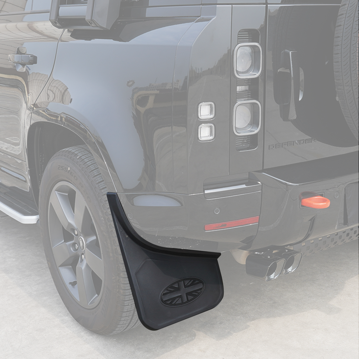 Black ABS Mud Flaps - Compatible with Defender 130
