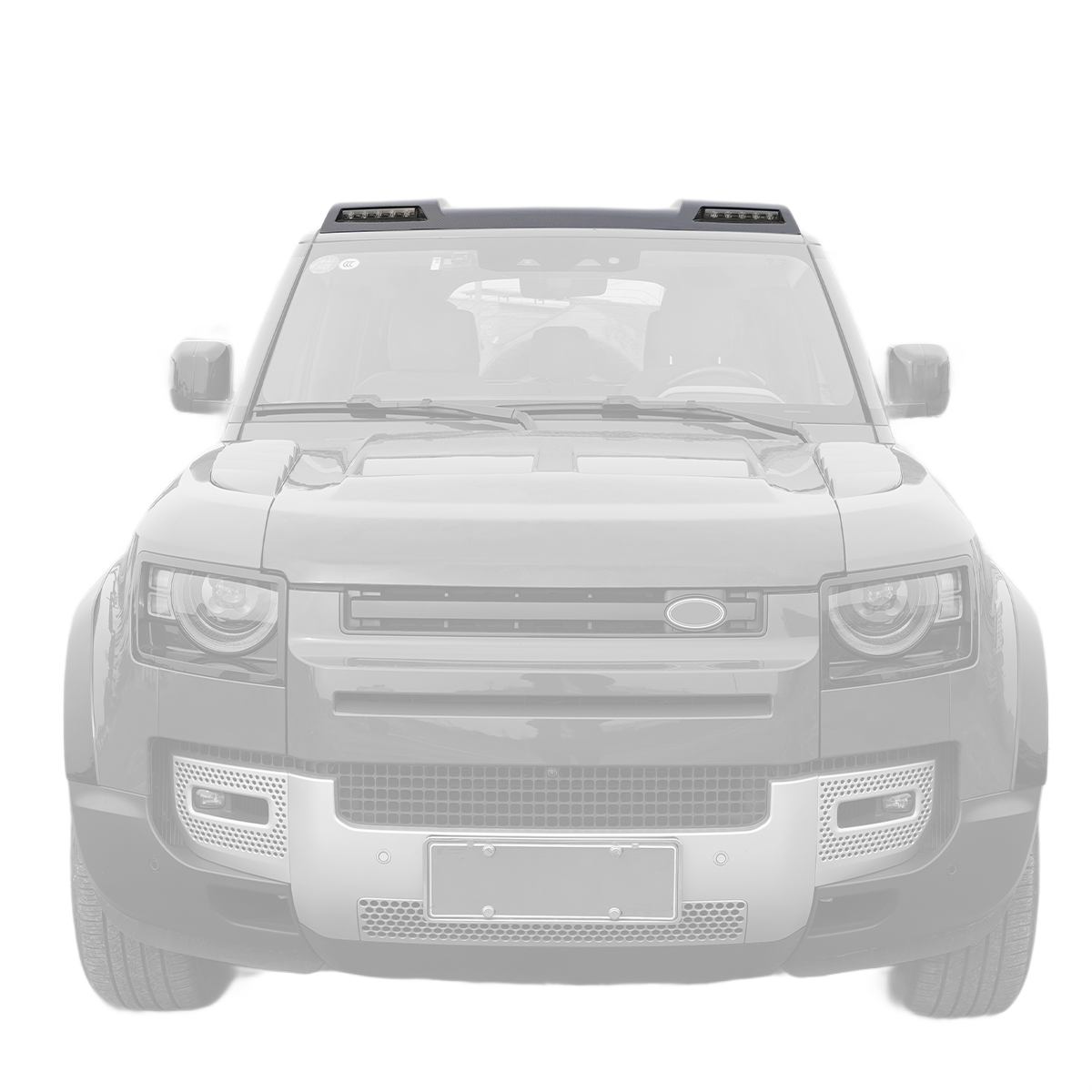 2-Lamp Short Roof Light Bar  (ABS & Carbon Fiber)