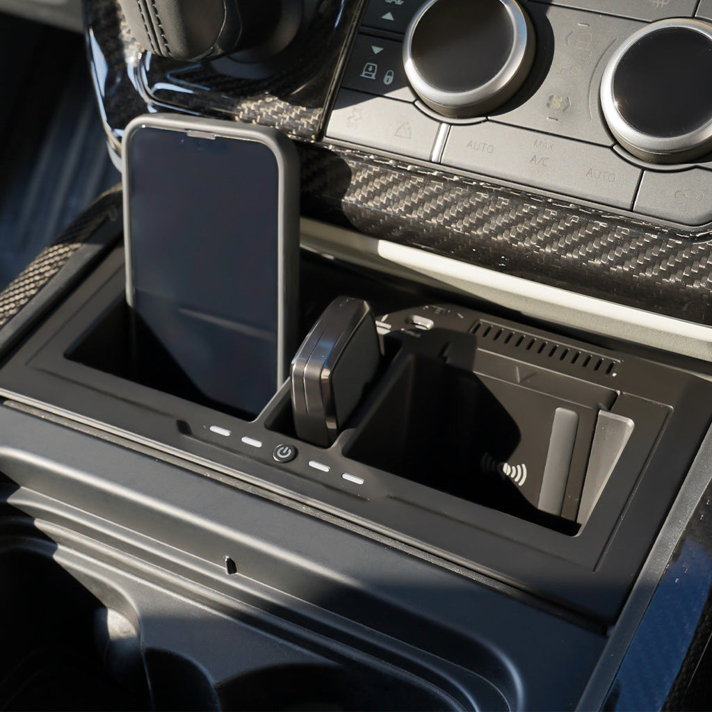 Dual Wireless Charging Console with USB Ports for Land Rover Defender 90/110/130