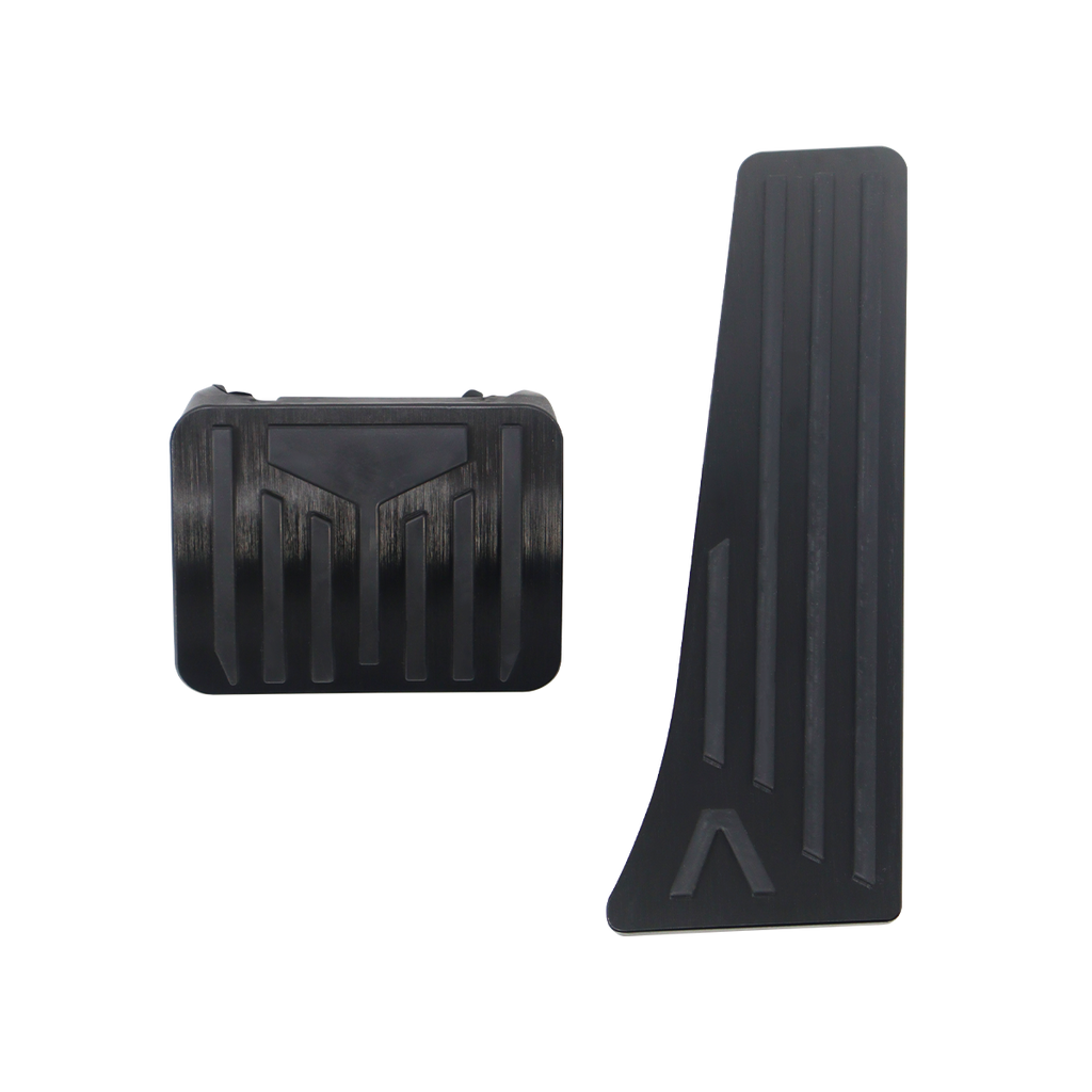 Accelerator & Brake Pedal Covers - Anti-Slip Aluminium (Black / Blue / Silver)