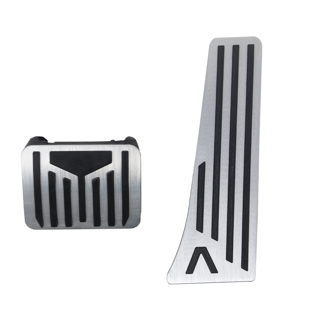 Accelerator & Brake Pedal Covers - Anti-Slip Aluminium (Black / Blue / Silver)