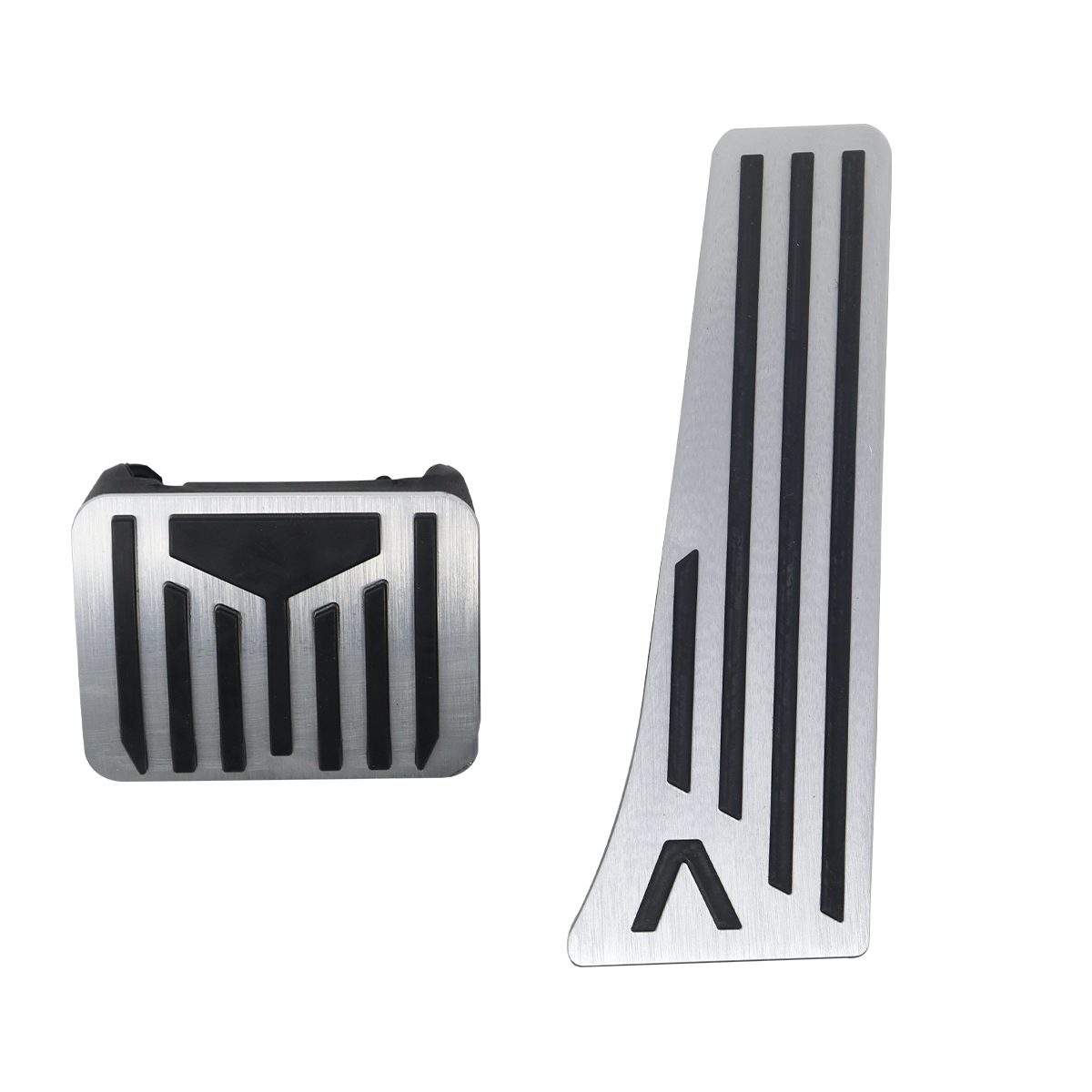 Accelerator & Brake Pedal Covers - Anti-Slip Aluminium (Black / Blue / Silver)