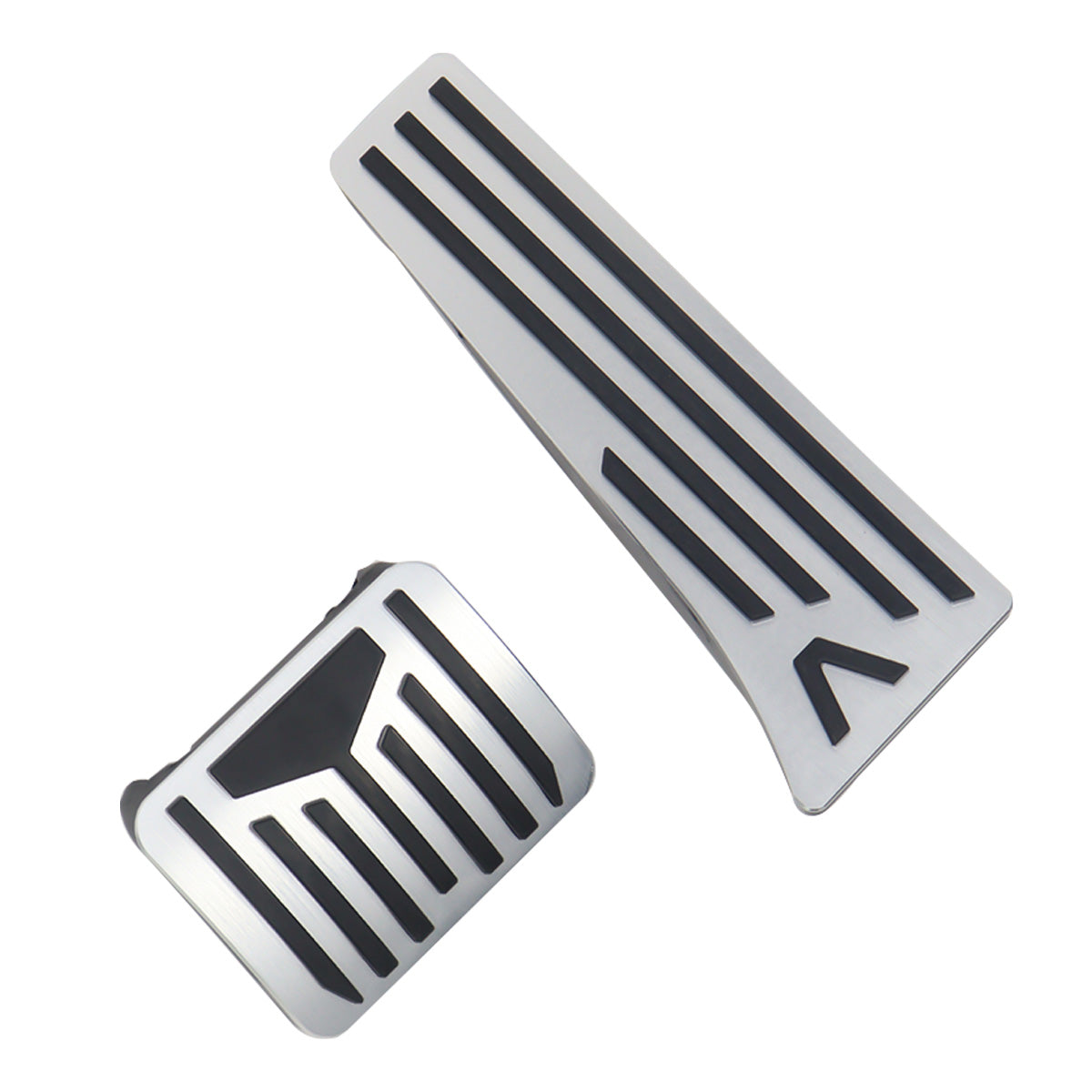 Accelerator & Brake Pedal Covers - Anti-Slip Aluminium (Black / Blue / Silver)