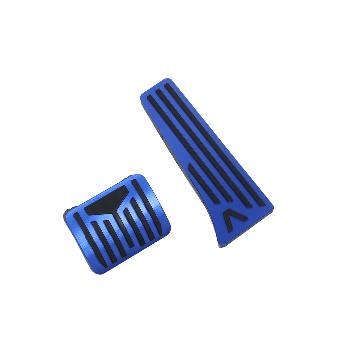 Accelerator & Brake Pedal Covers - Anti-Slip Aluminium (Black / Blue / Silver)