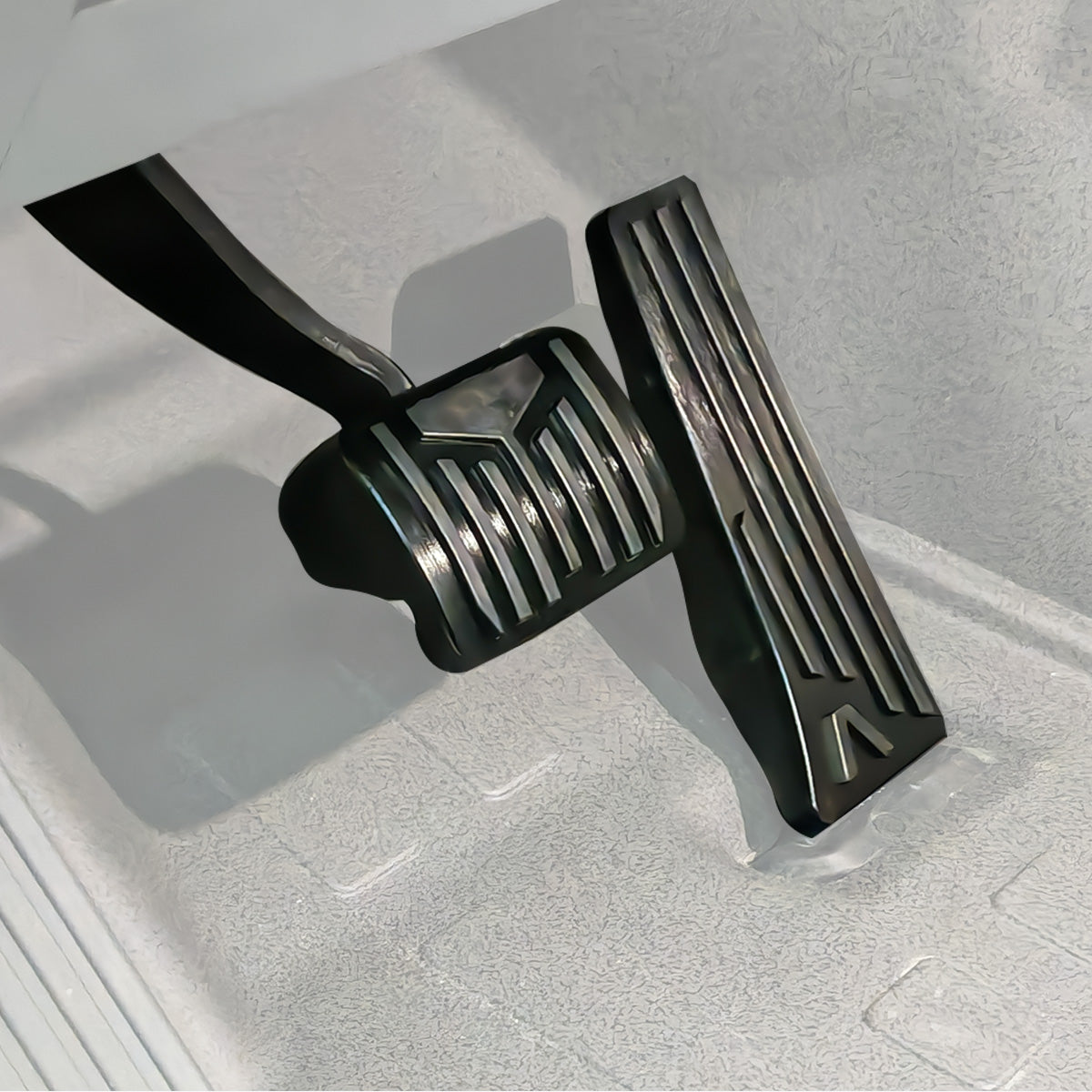 Accelerator & Brake Pedal Covers - Anti-Slip Aluminium (Black / Blue / Silver)