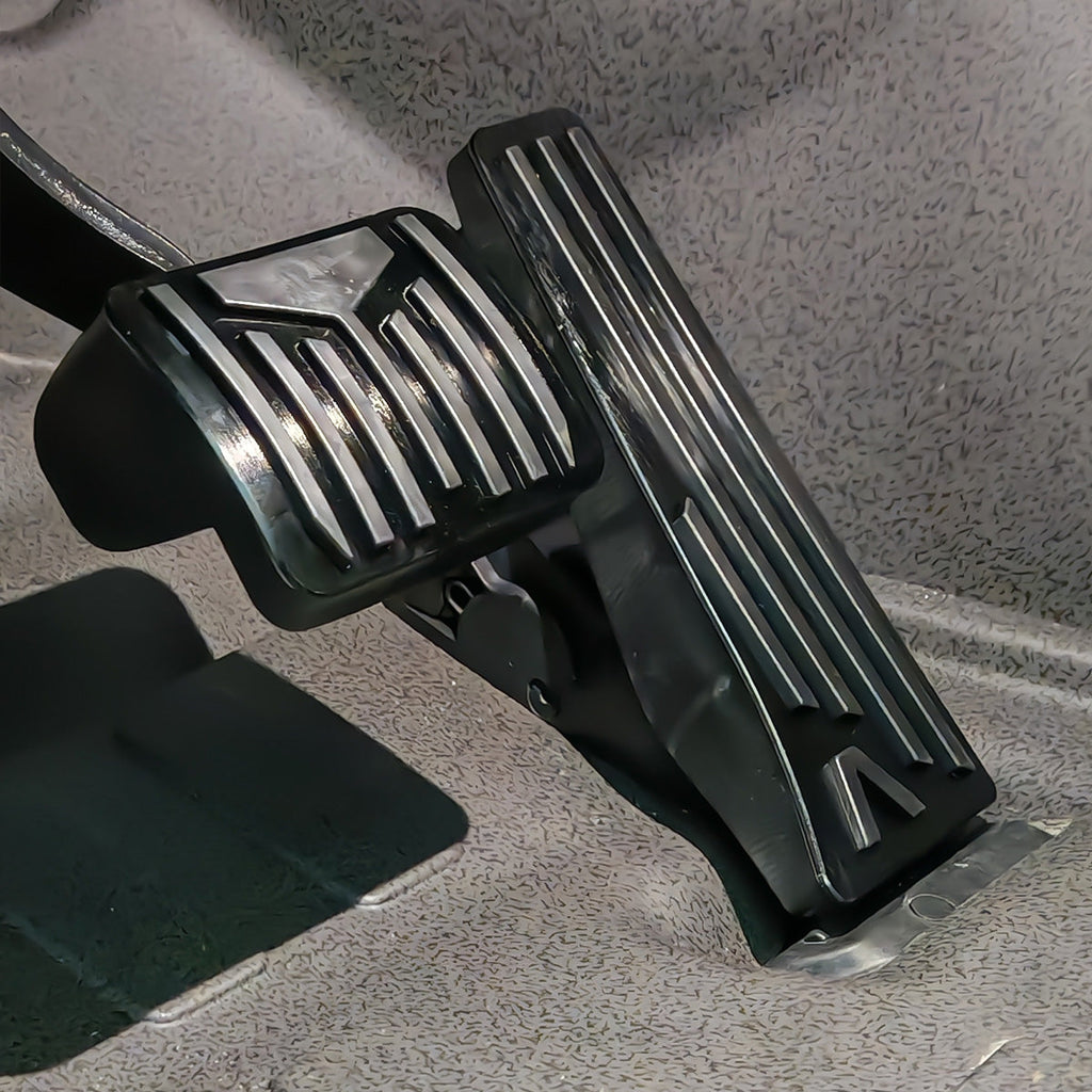 Accelerator & Brake Pedal Covers - Anti-Slip Aluminium (Black / Blue / Silver)