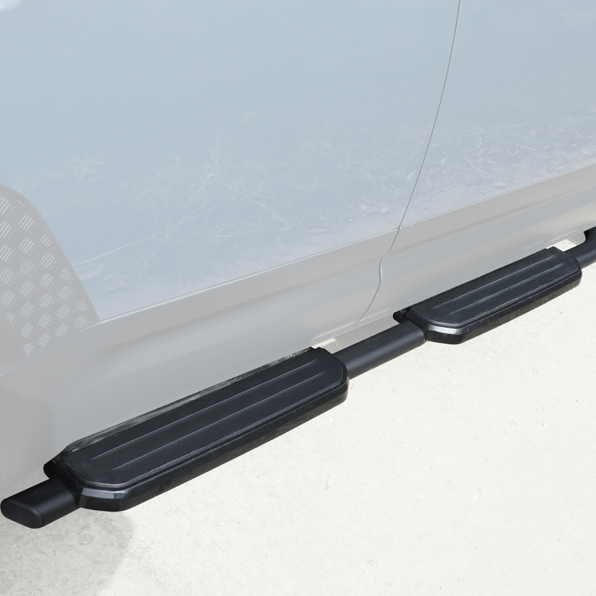 Aluminum Side Steps Black/Silver Trim  LHD & RHD Compatible