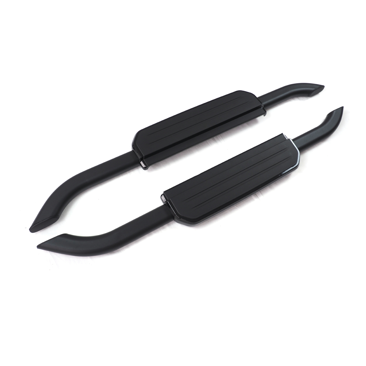 Aluminum Side Steps Black/Silver Trim  LHD & RHD Compatible