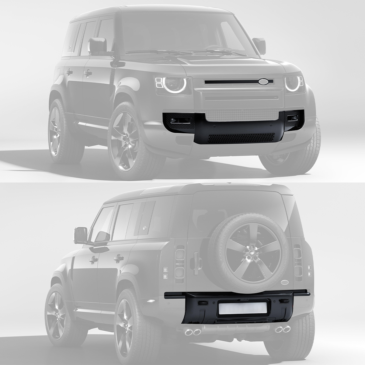 Gloss Black Full Body Styling Kit For Defender