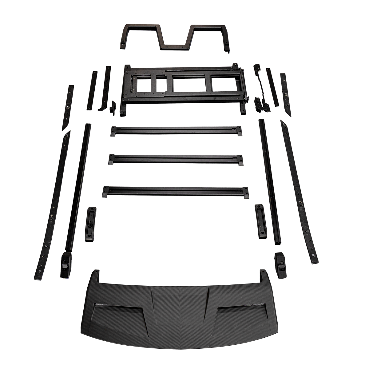 Carbon Fibre Roof Frame Ladder - Custom Fit for Defender 110 (Black)