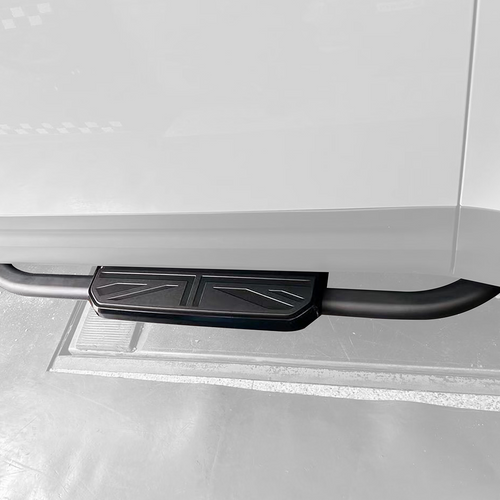 Aluminum Side Steps with Black/Silver Trim - Union Jack Design