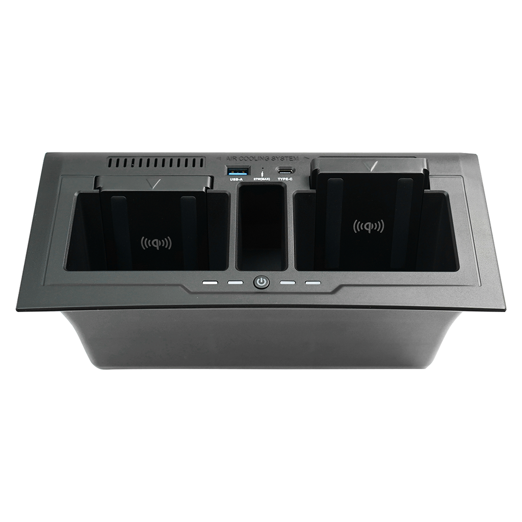 Dual Wireless Charging Console with USB Ports for Land Rover Defender 90/110/130