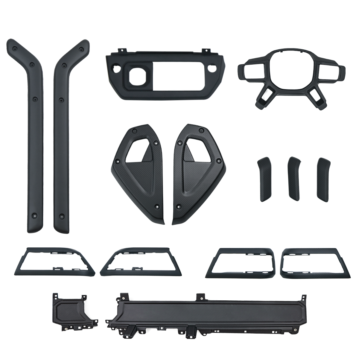 Matte Carbon Fibre Interior Trim Kit for Land Rover Defender 90 / 110