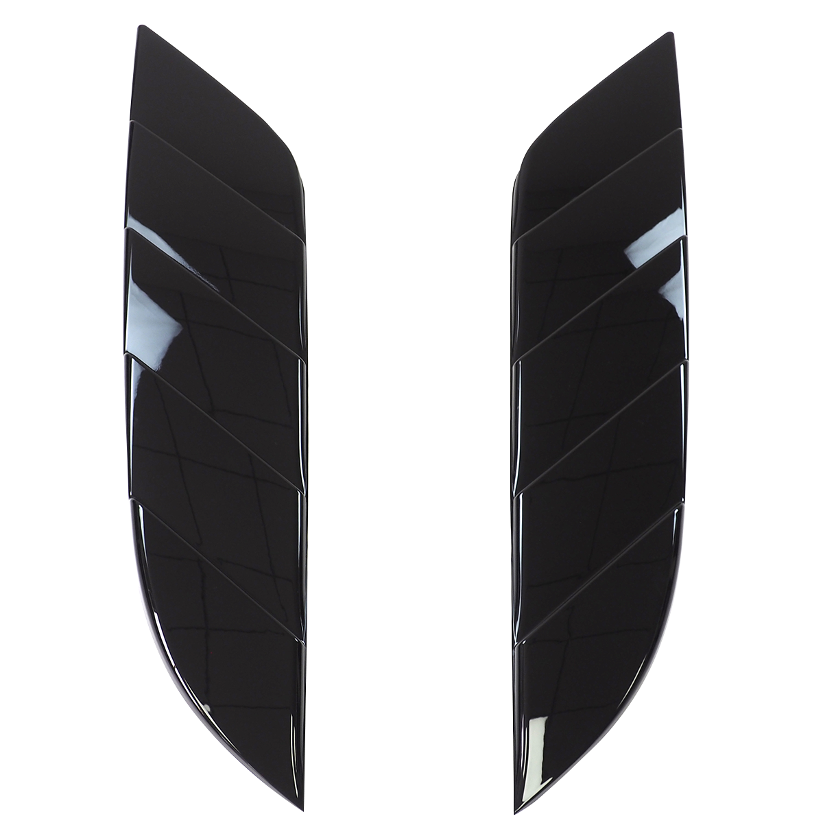Dual-Fin Bonnet Vent Trim for Defender 90/110/130 ¨C Black or Carbon Fibre