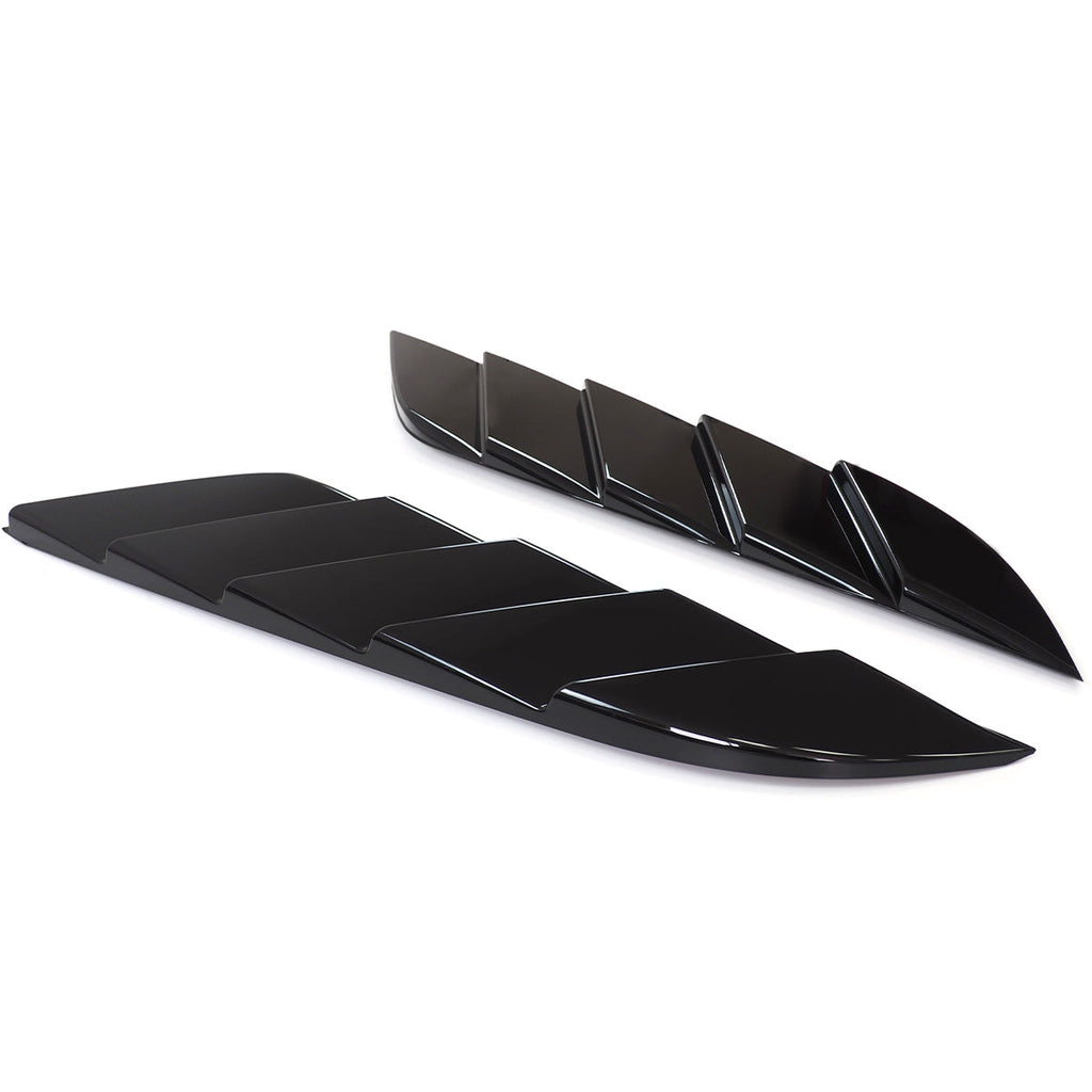 Dual-Fin Bonnet Vent Trim for Defender 90/110/130 ¨C Black or Carbon Fibre