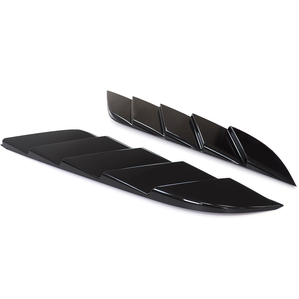 Dual-Fin Bonnet Vent Trim for Defender 90/110/130 ¨C Black or Carbon Fibre
