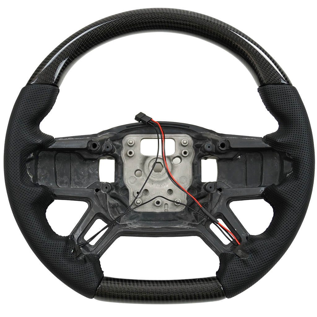 Flat-Bottom Perforated Steering Wheel  Nappa / Carbon Fiber + Nappa