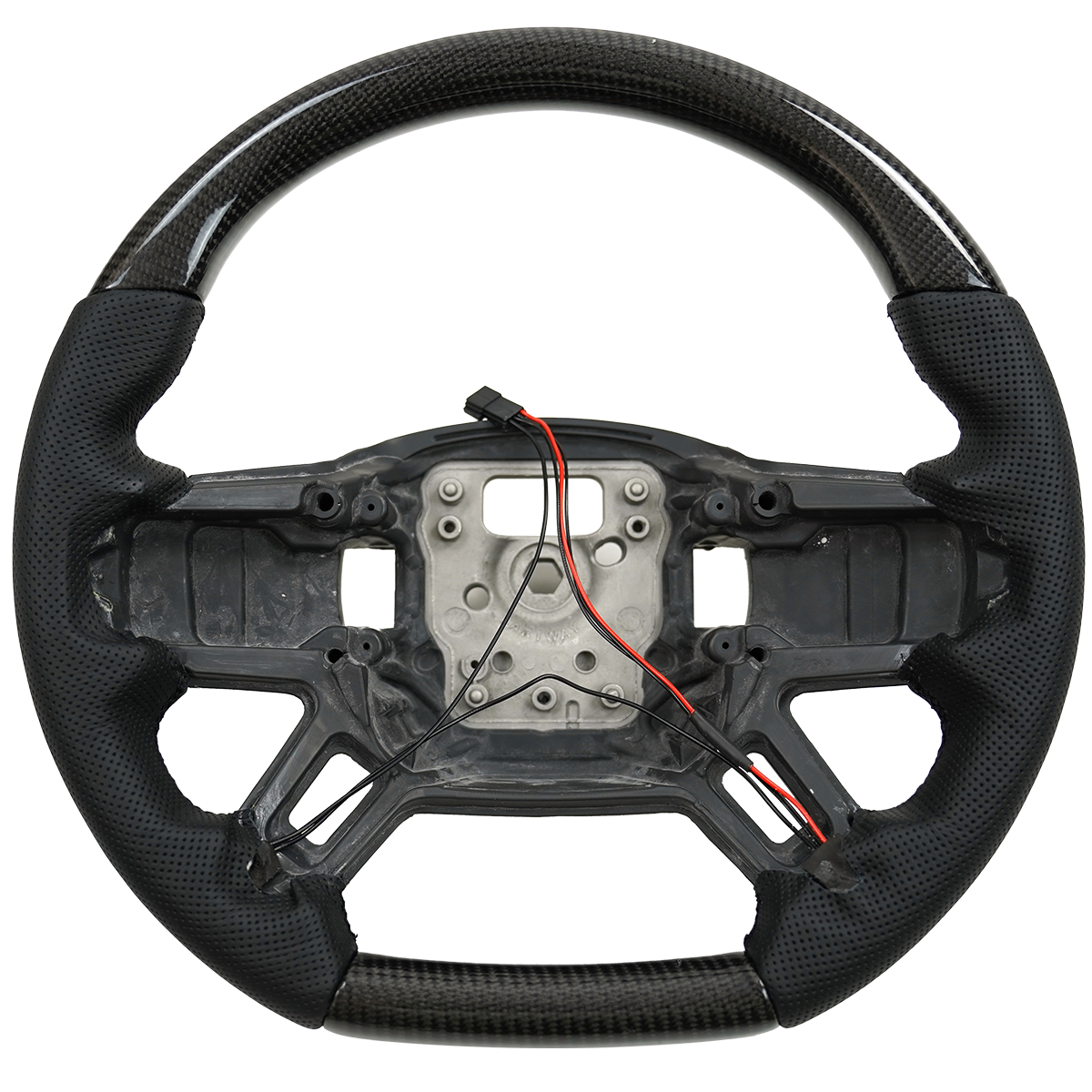 Flat-Bottom Perforated Steering Wheel  Nappa / Carbon Fiber + Nappa