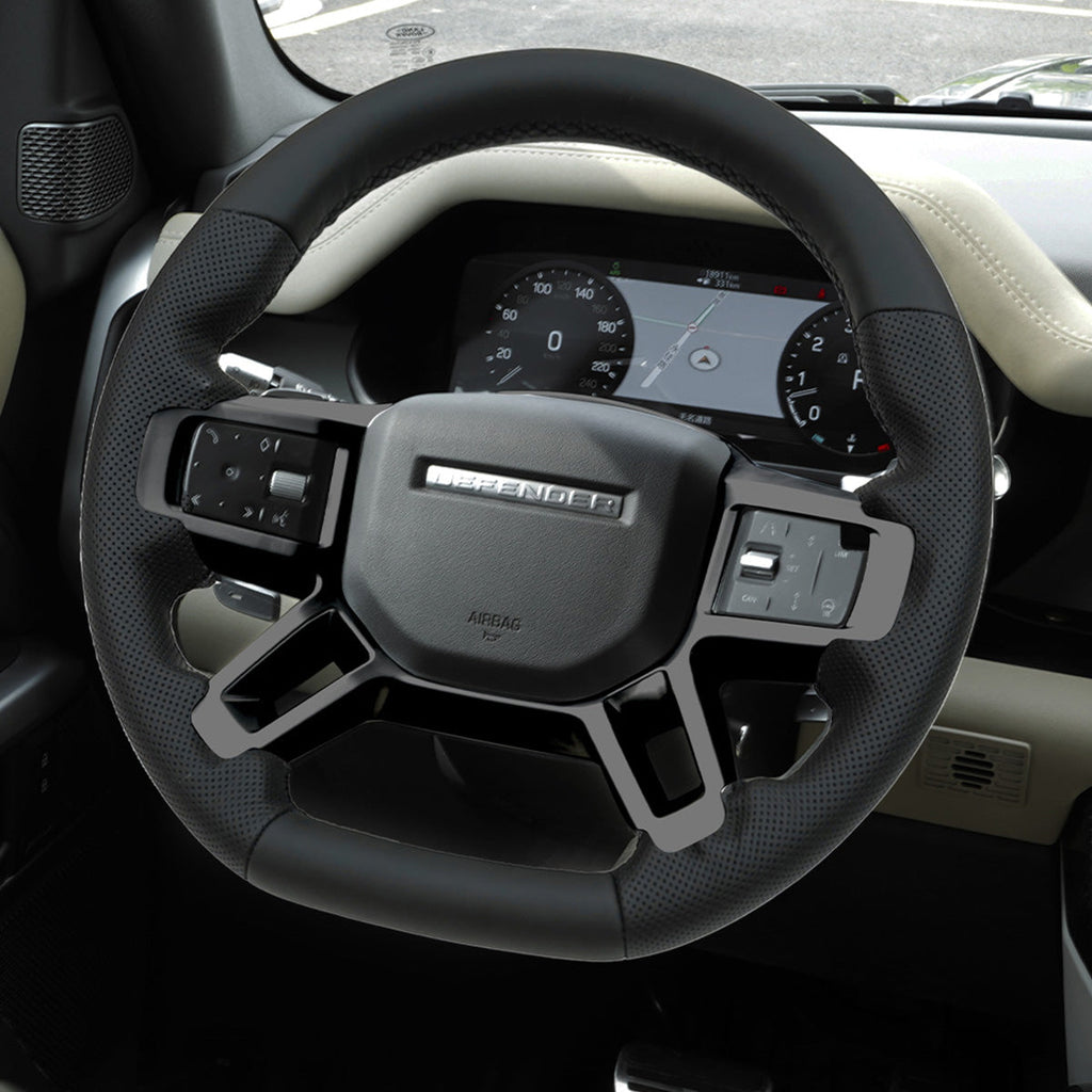 Flat-Bottom Perforated Steering Wheel  Nappa / Carbon Fiber + Nappa