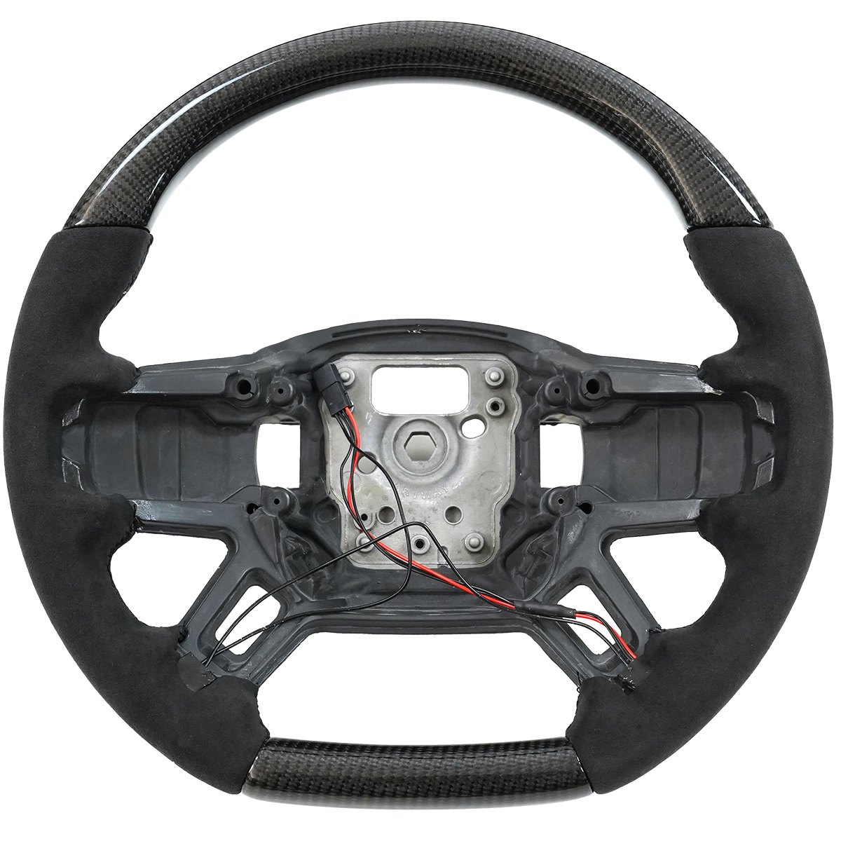 Flat-Bottom Performance Steering Wheel ¨C Nappa / Alcantara / Alcantara + Carbon Fiber