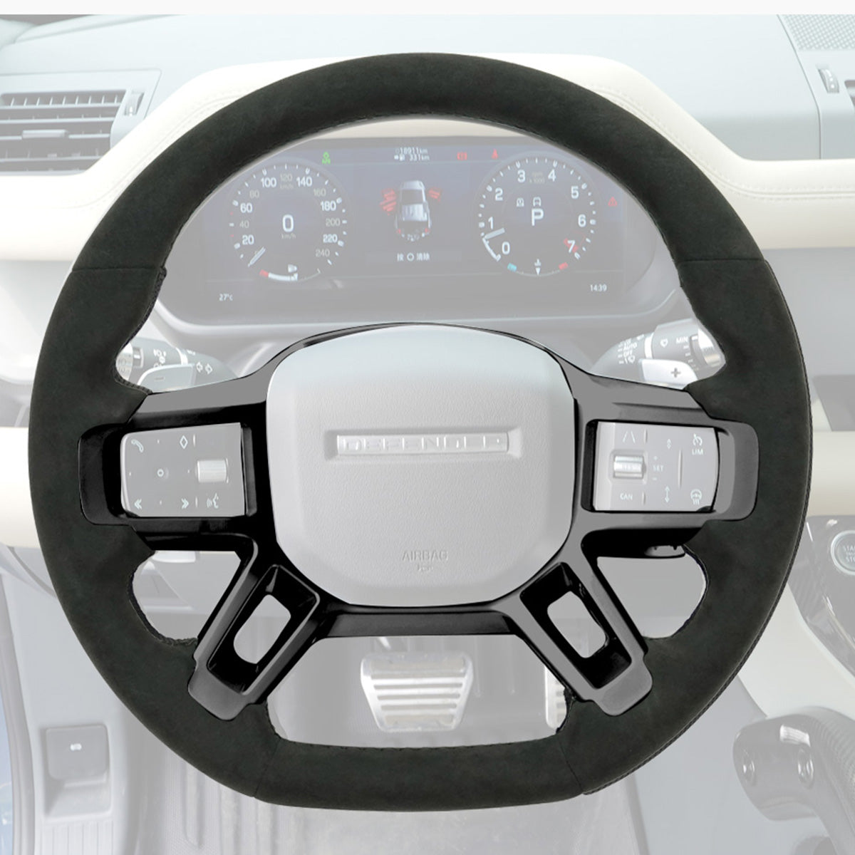 Flat-Bottom Performance Steering Wheel ¨C Nappa / Alcantara / Alcantara + Carbon Fiber