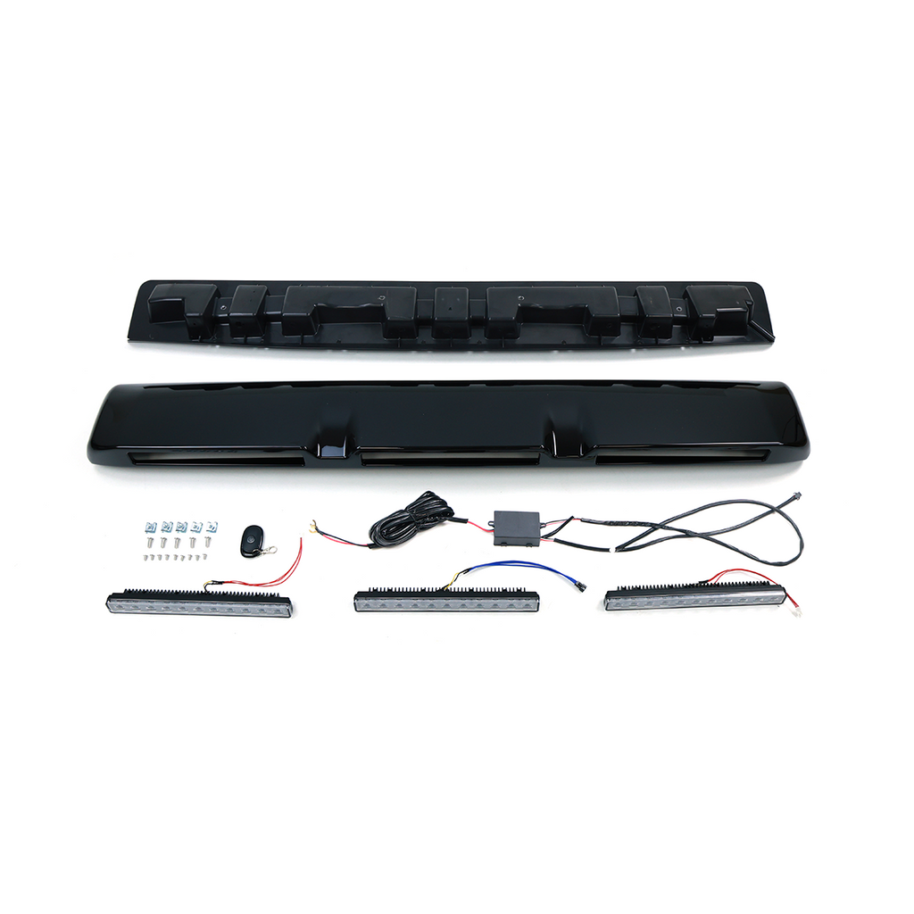 Upgrade your Transit Custom 2024+ with the Gloss Black Triple LED Roof Light