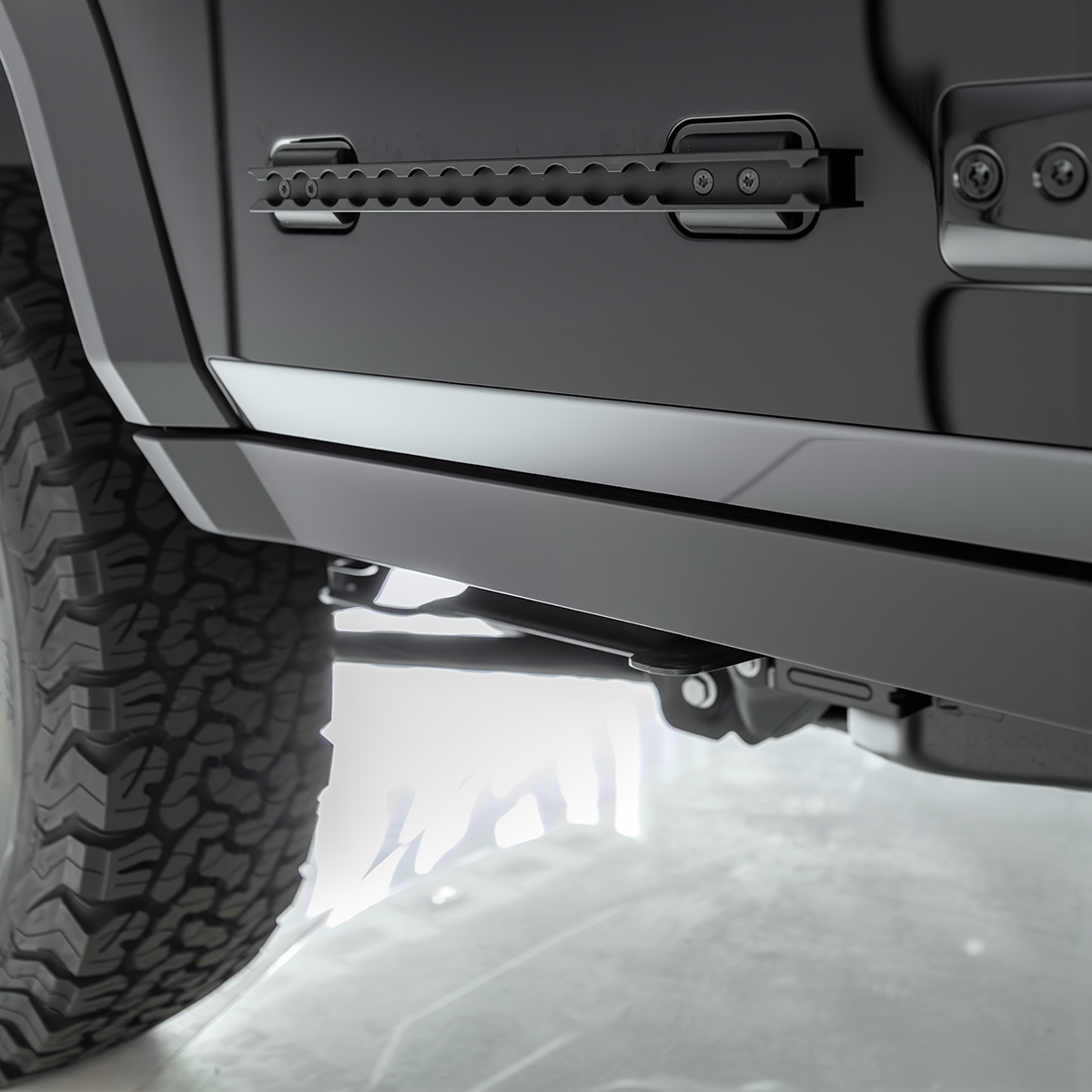 Black ABS Door Rail Trim for Ineos Grenadier