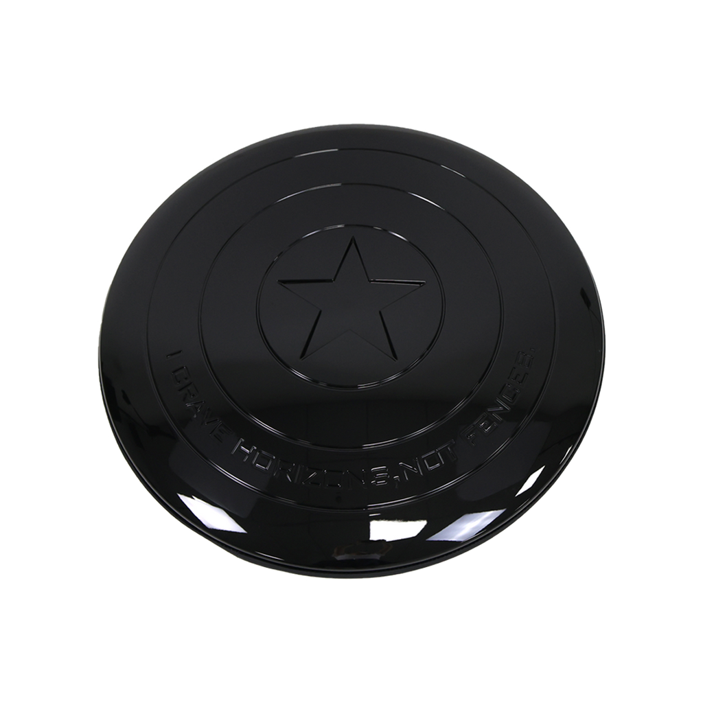 Black ABS Pentagram-Style Spare Wheel Cover - Defender 90/110