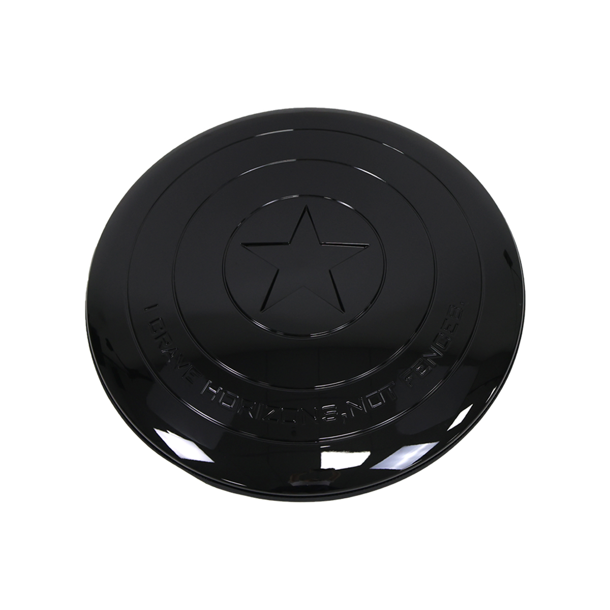 Black ABS Pentagram-Style Spare Wheel Cover - Defender 90/110