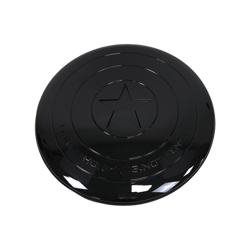 Black ABS Pentagram-Style Spare Wheel Cover - Defender 90/110