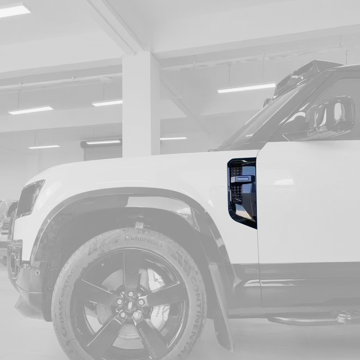 Gloss Black ABS & LED Wing Vents - Defender 90/110