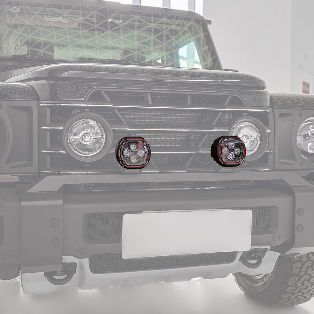 Dual-Function Round LED Spotlight with Amber Halo for Ineos Grenadier