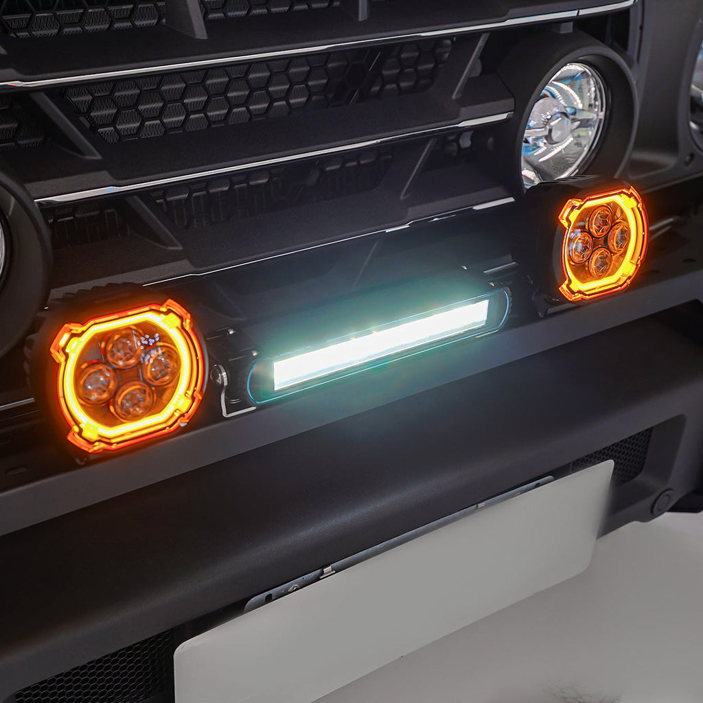 Dual-Function Round LED Spotlight with Amber Halo for Ineos Grenadier