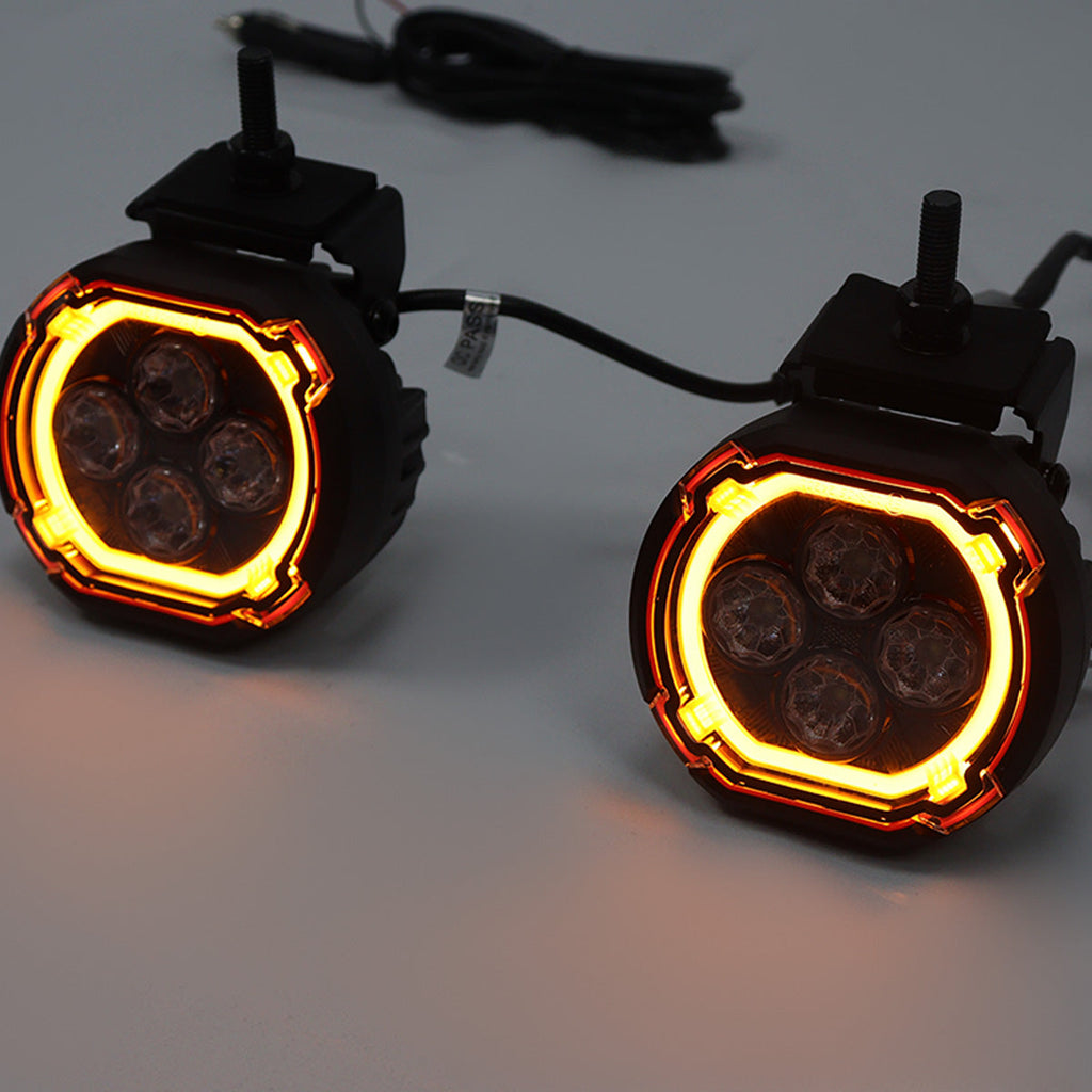 Dual-Function Round LED Spotlight with Amber Halo for Ineos Grenadier