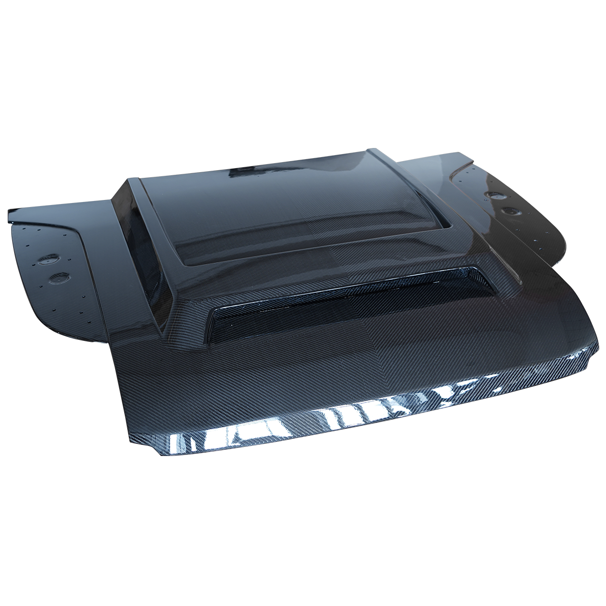 Raised One-Piece Carbon Fiber Bonnet Hood