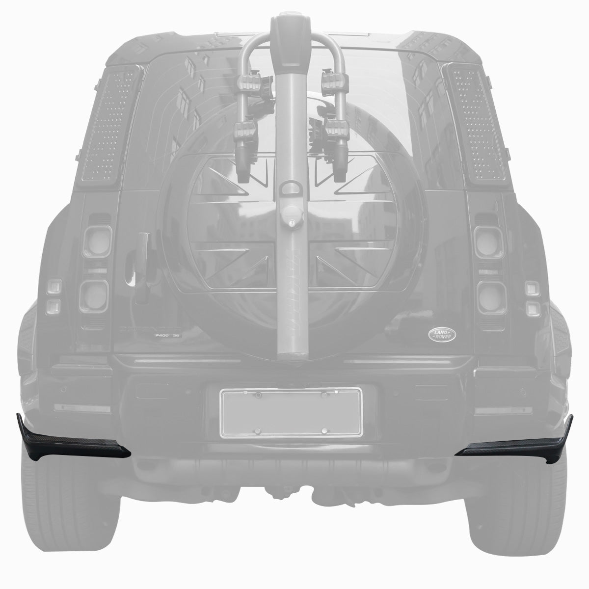 Rear Bumper Corner Covers  Gloss Black / Carbon Fiber