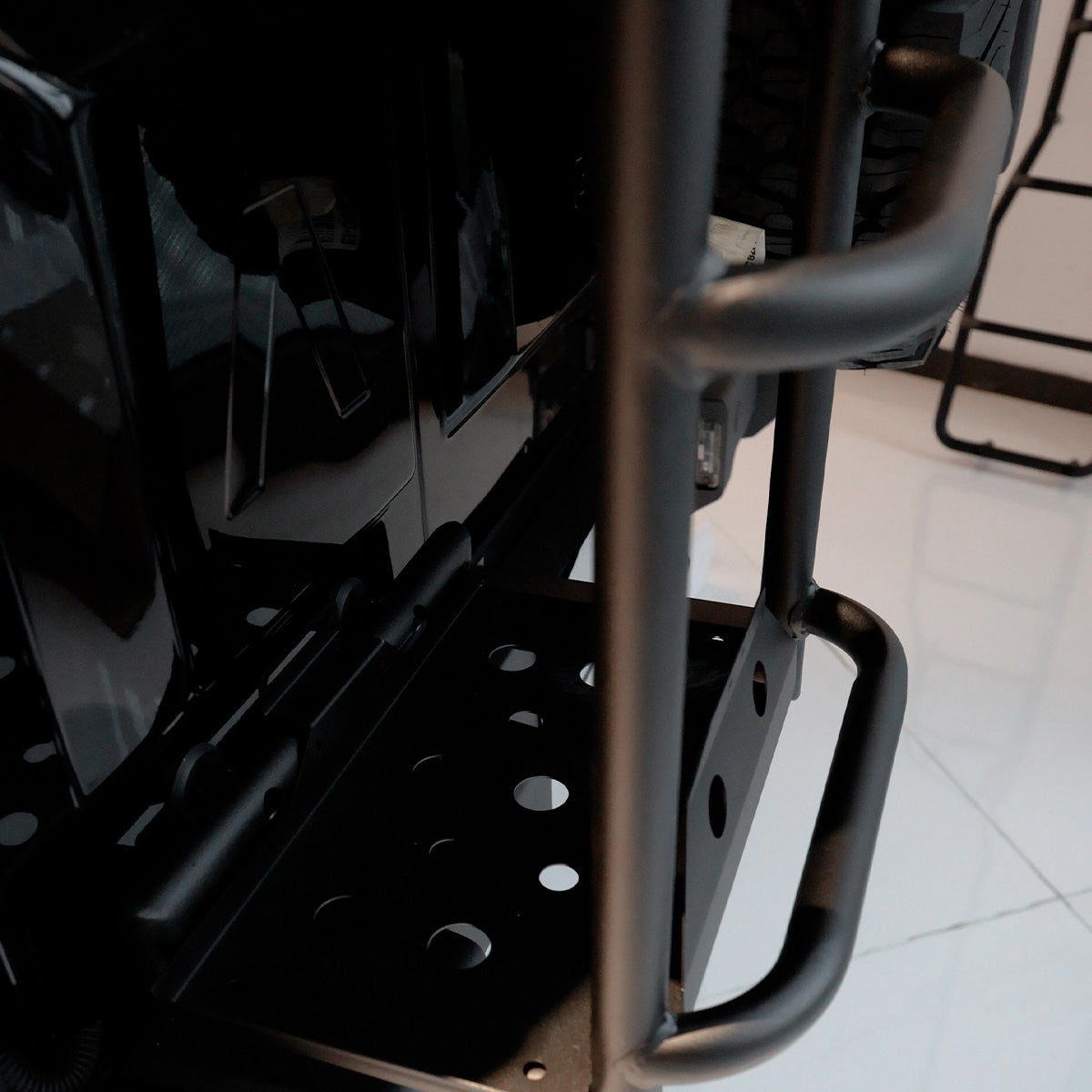 Rear Door Ladder for INEOS Grenadier - Steel Bolt-On Tailgate Access Ladder