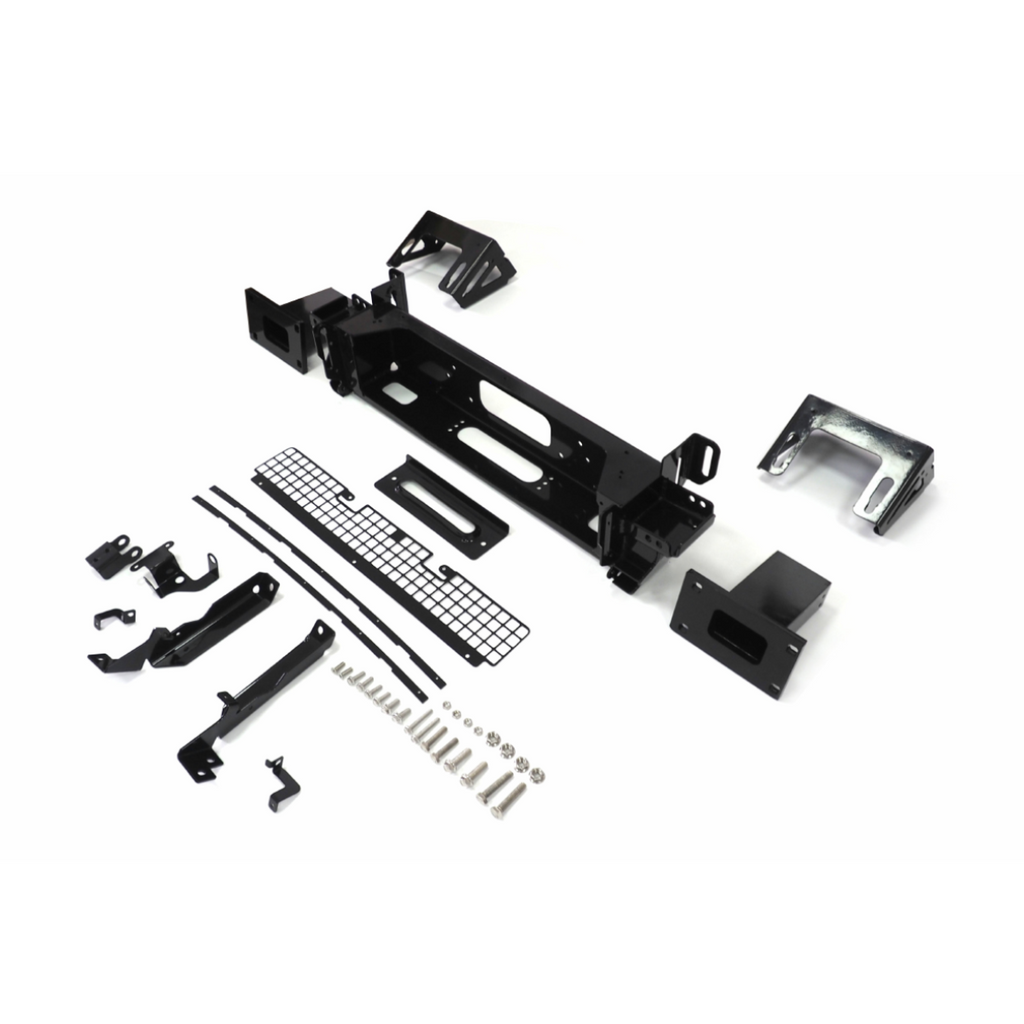 Winch Mount Bracket for Land Rover Defender 90/110/130 - Aluminium, Gloss Black