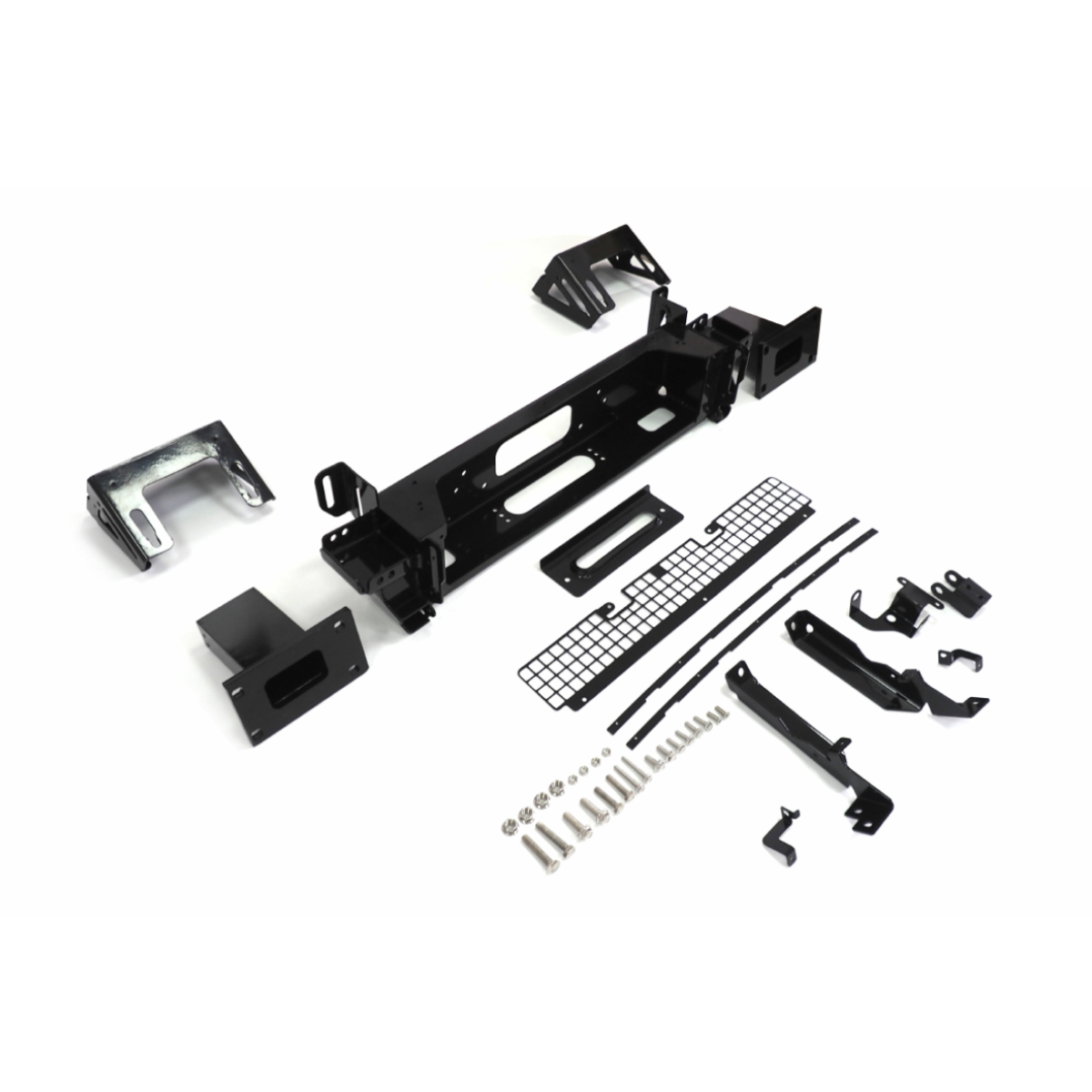 Winch Mount Bracket for Land Rover Defender 90/110/130 - Aluminium, Gloss Black