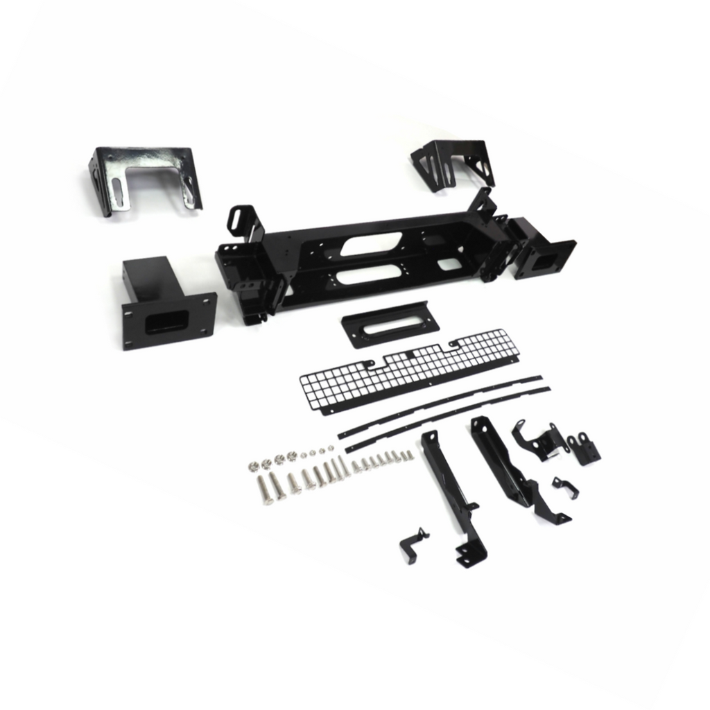 Winch Mount Bracket for Land Rover Defender 90/110/130 - Aluminium, Gloss Black