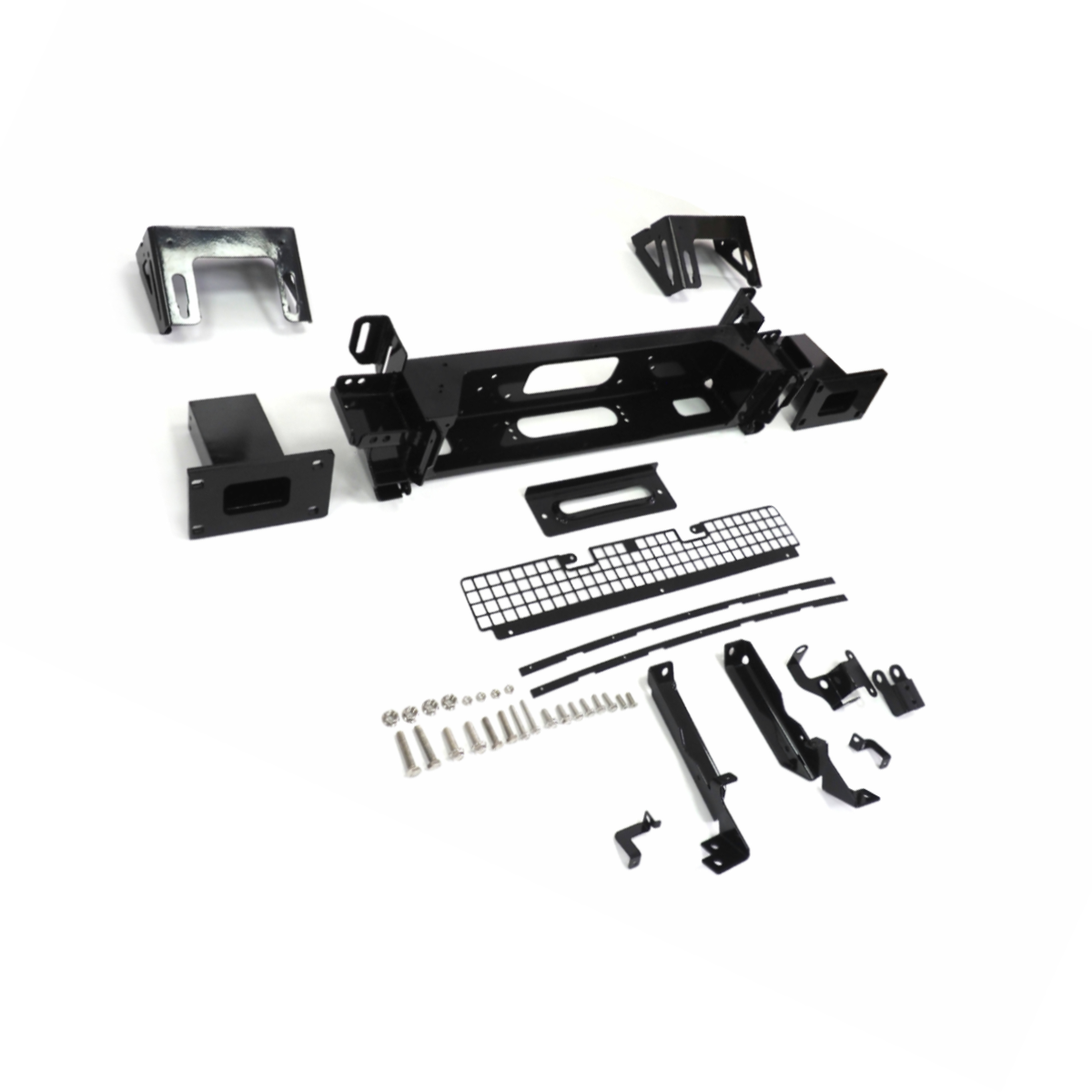 Winch Mount Bracket for Land Rover Defender 90/110/130 - Aluminium, Gloss Black