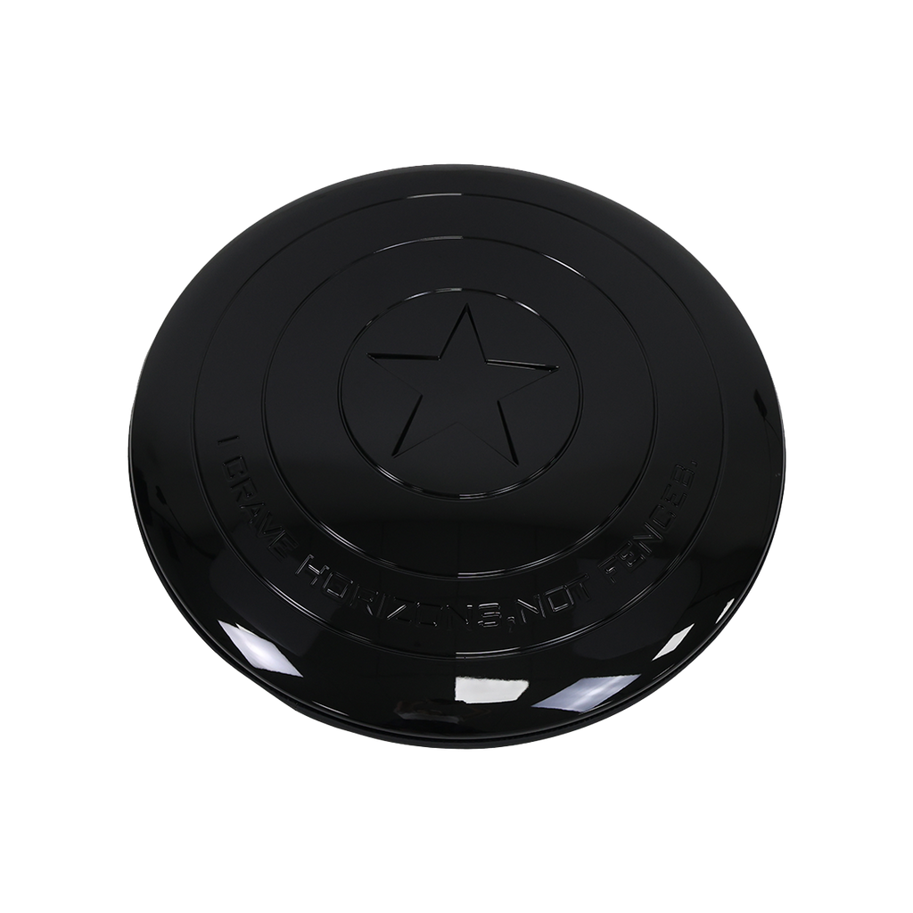 Black ABS Pentagram-Style Spare Wheel Cover - Defender 90/110