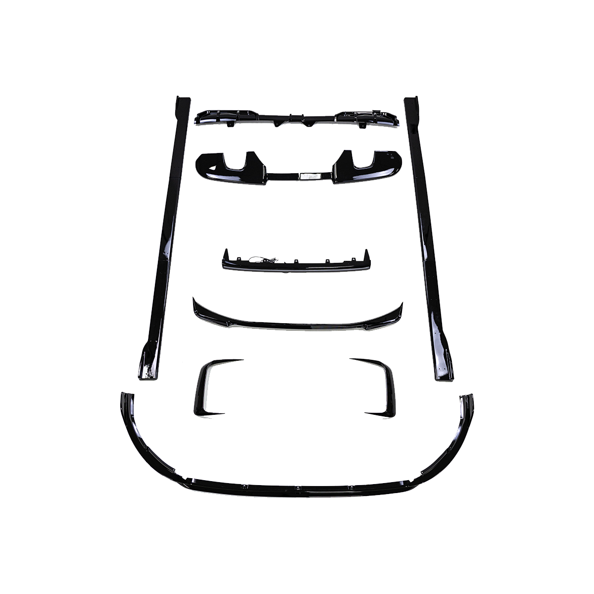 Gloss Black Small Body Kit for Ford Transit - ABS+PP with Integrated LED