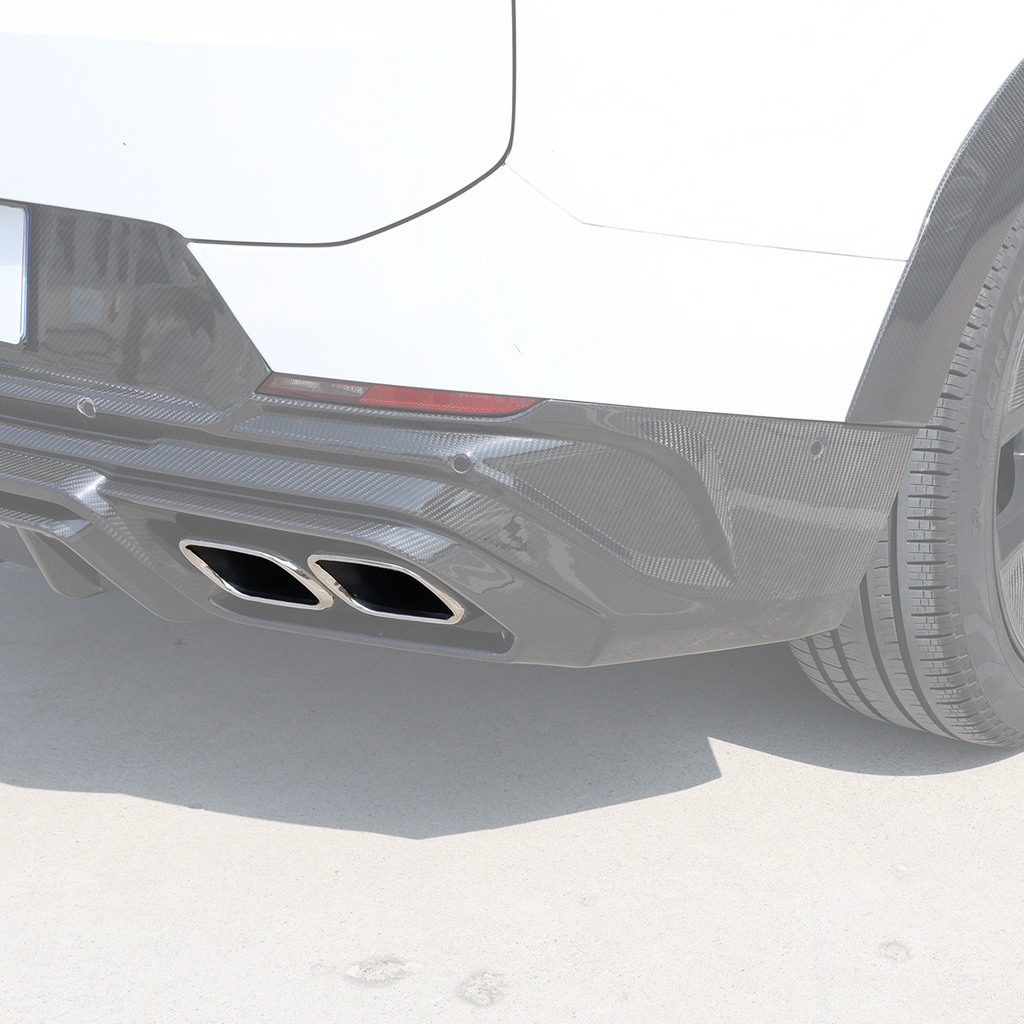 Silver Quad Exhaust Tips (Square) for Range Rover Sport L461 - S/S Finish