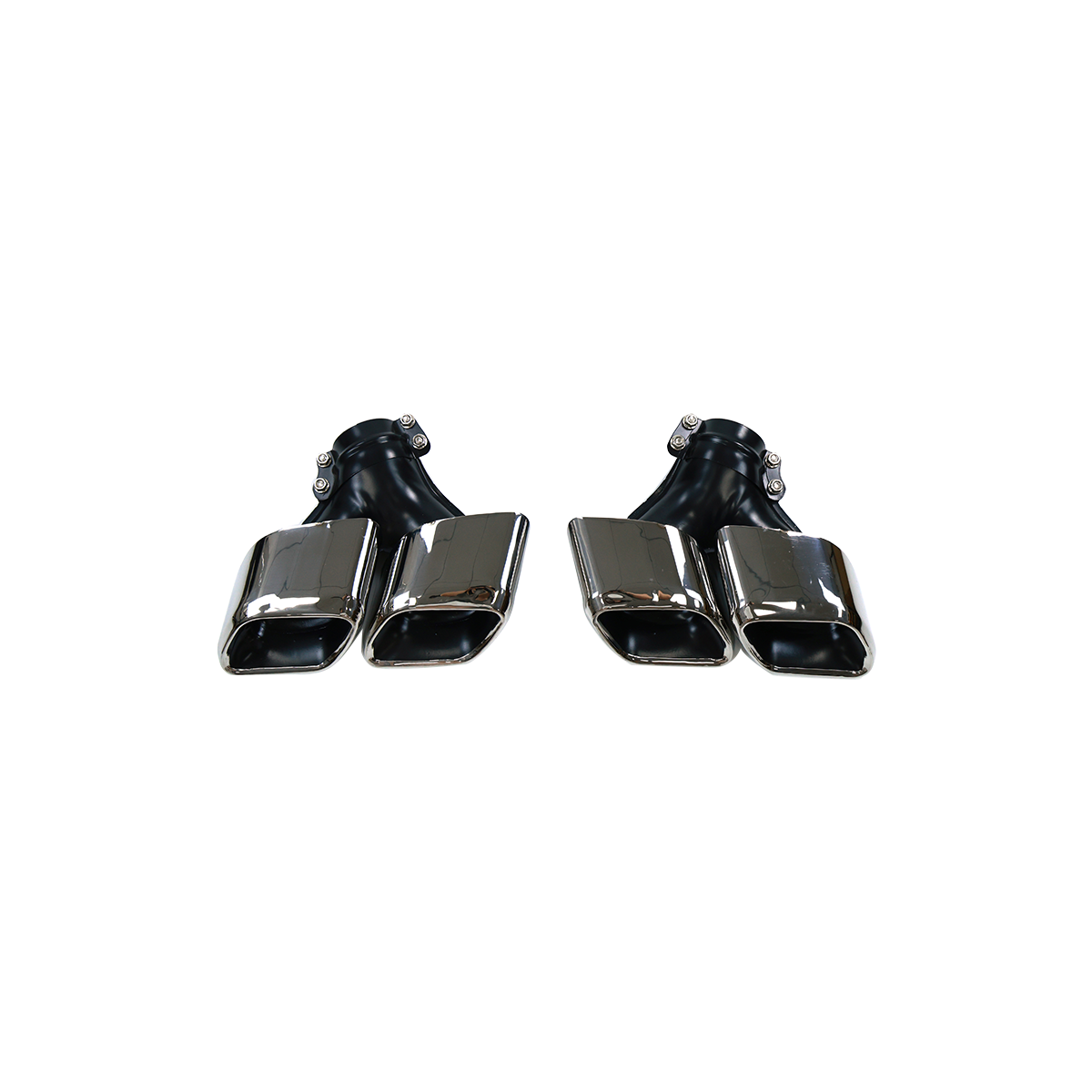 Silver Quad Exhaust Tips (Square) for Range Rover Sport L461 - S/S Finish