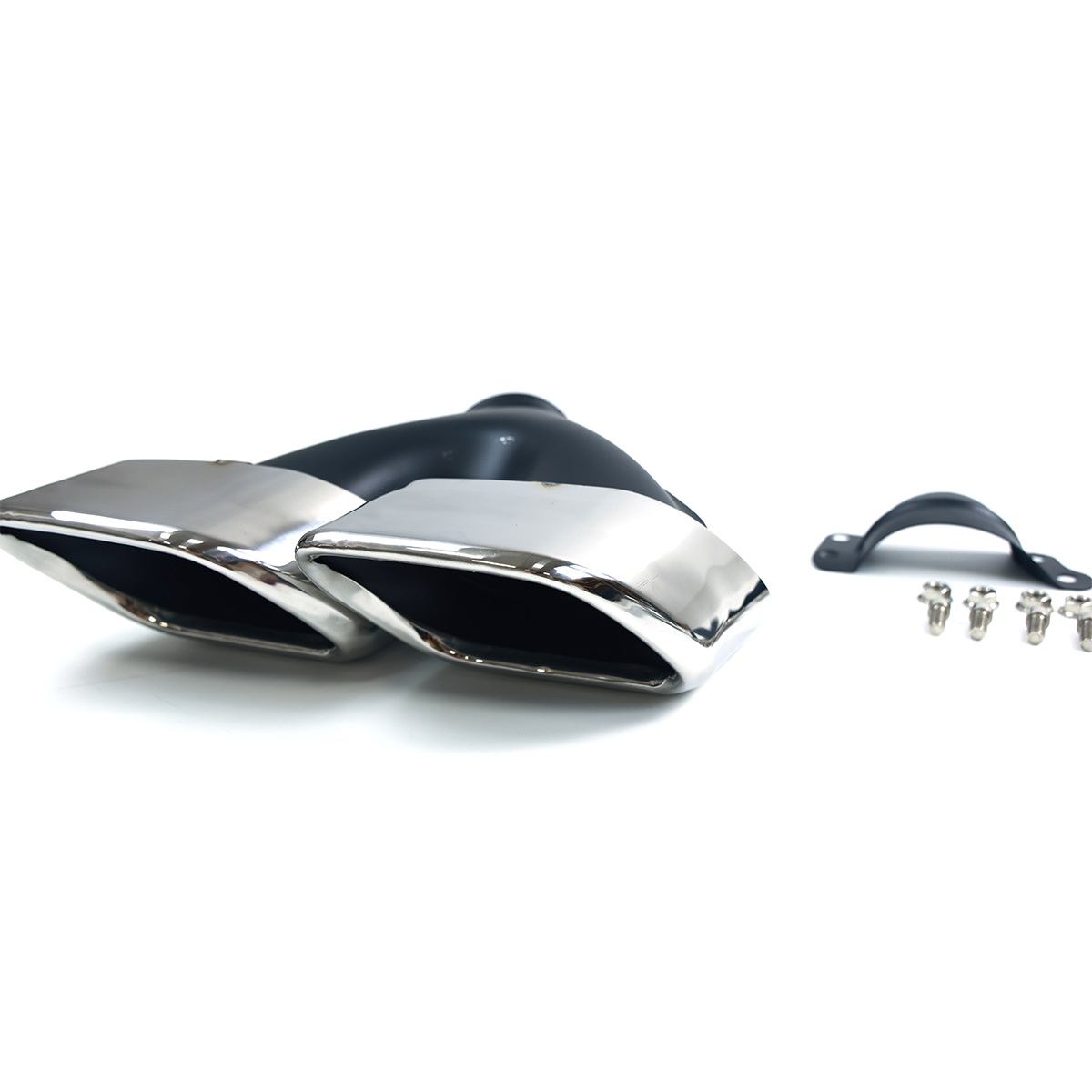 Silver Quad Exhaust Tips (Square) for Range Rover Sport L461 - S/S Finish