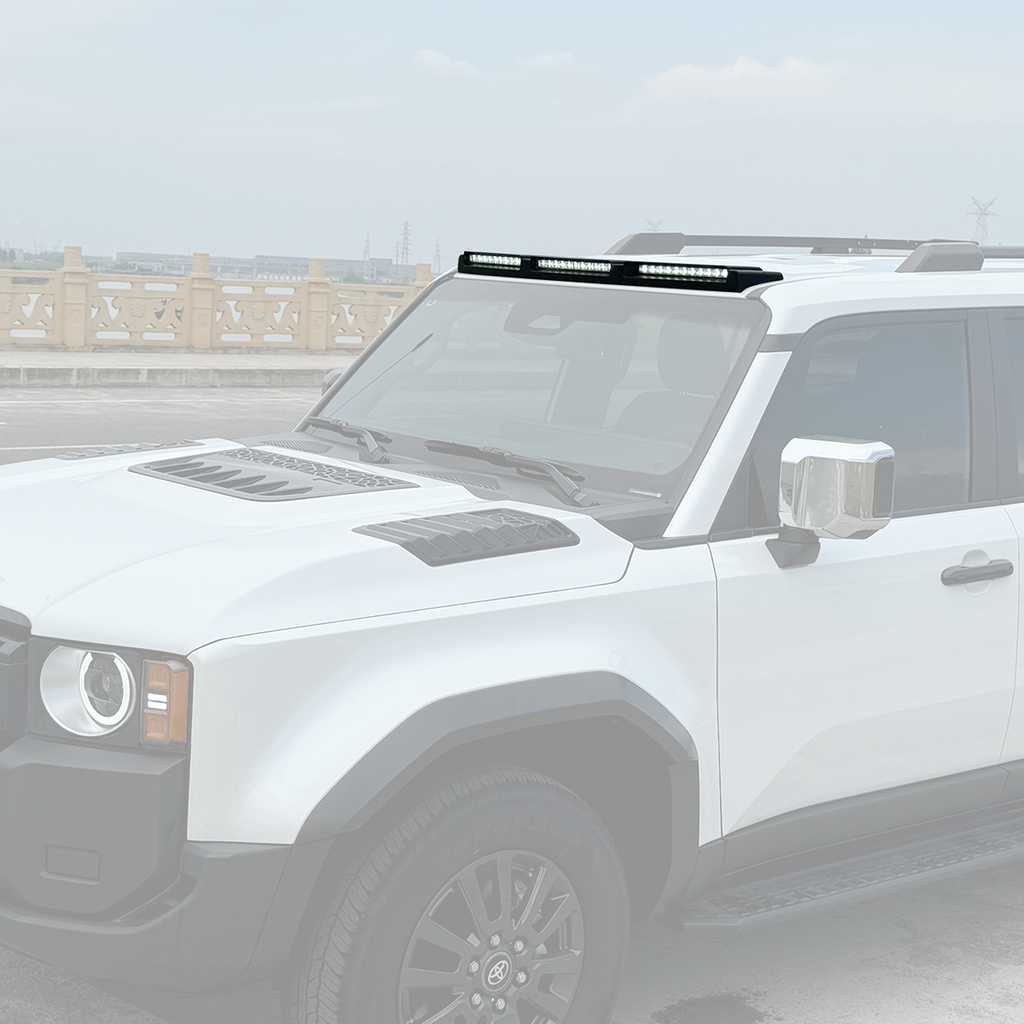 ABS Triple Roof Lighting Cover for Toyota LC250 - Glossy Black