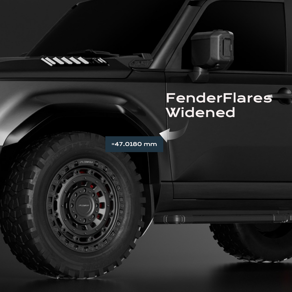 Wide Body Fender Flares for Toyota Land Cruiser LC250 - Matte Black ABS