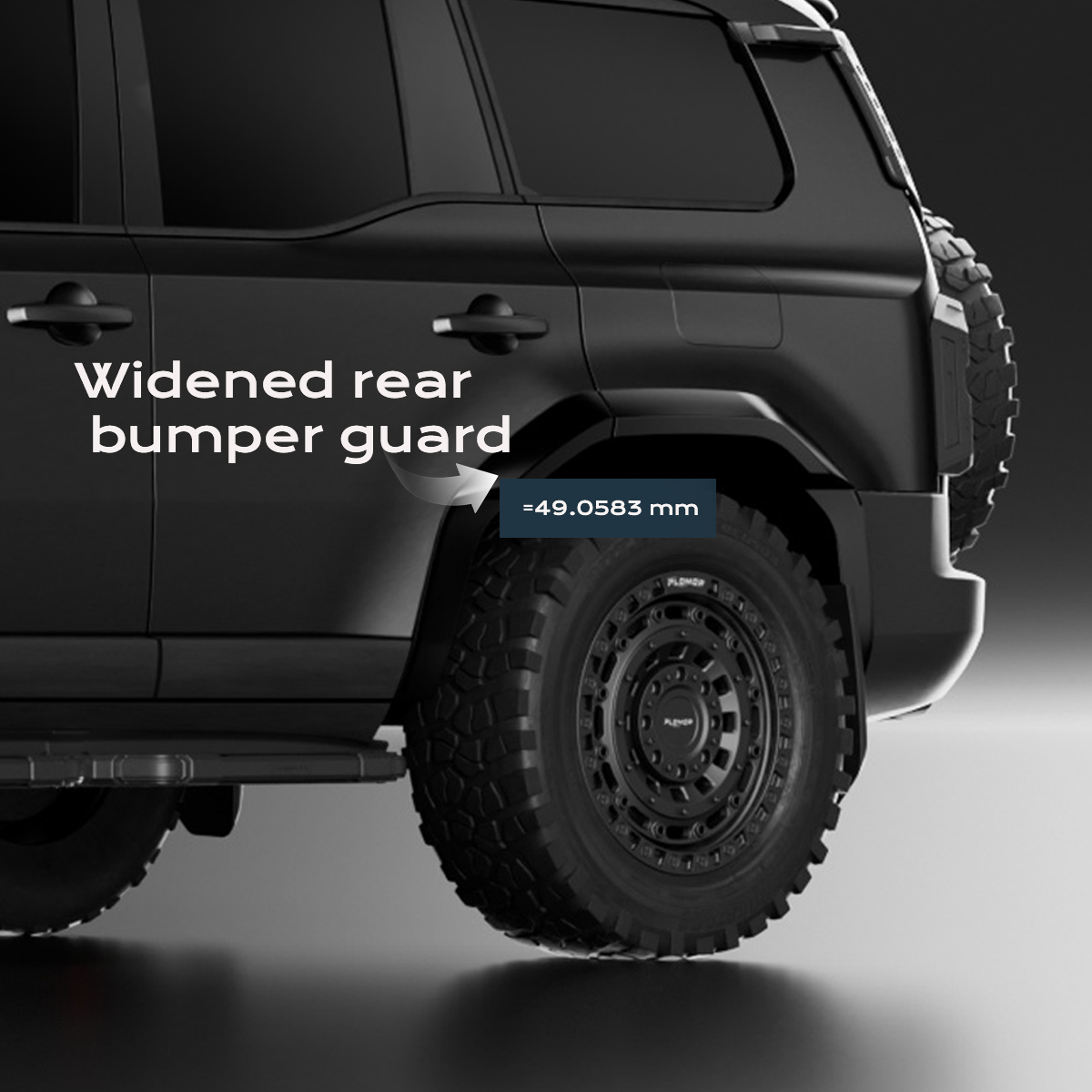 Wide Body Fender Flares for Toyota Land Cruiser LC250 - Matte Black ABS
