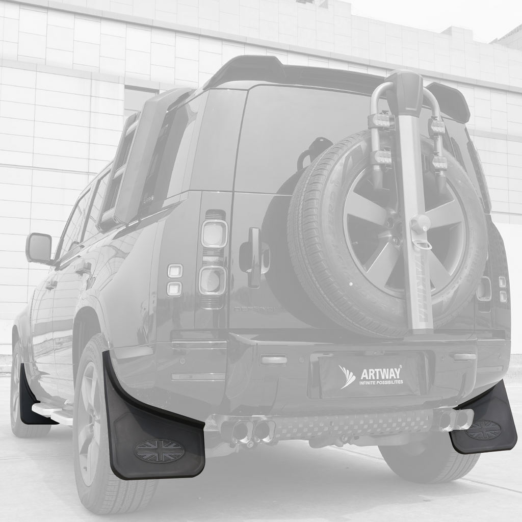 Black ABS Mud Flaps - Compatible with Defender 130
